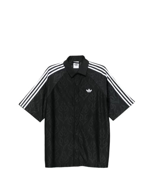 Adidas Black Basketball Flame Jacquard Shirt for men