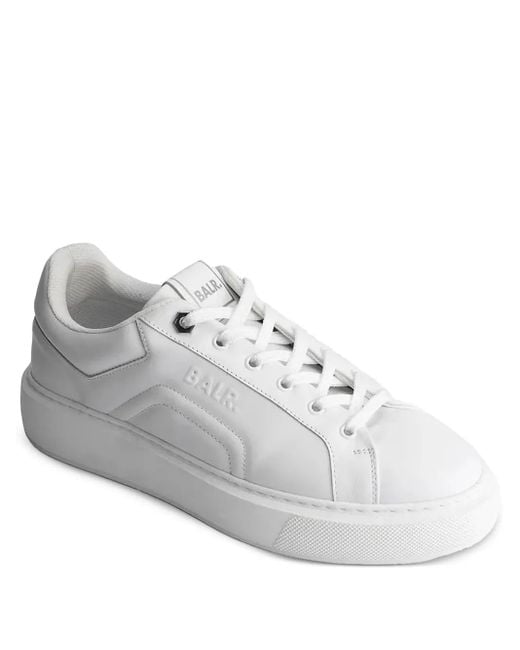 BALR White Embossed-Logo Platform Sneakers for men
