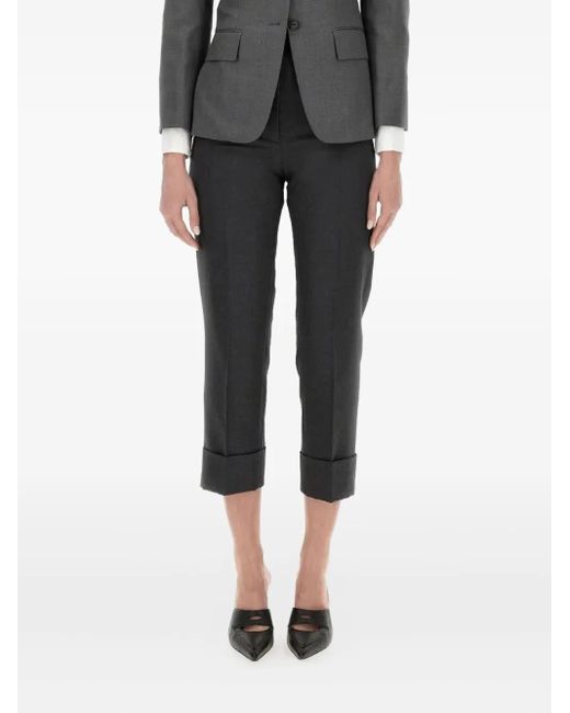Thom Browne Black Cuffed Trousers