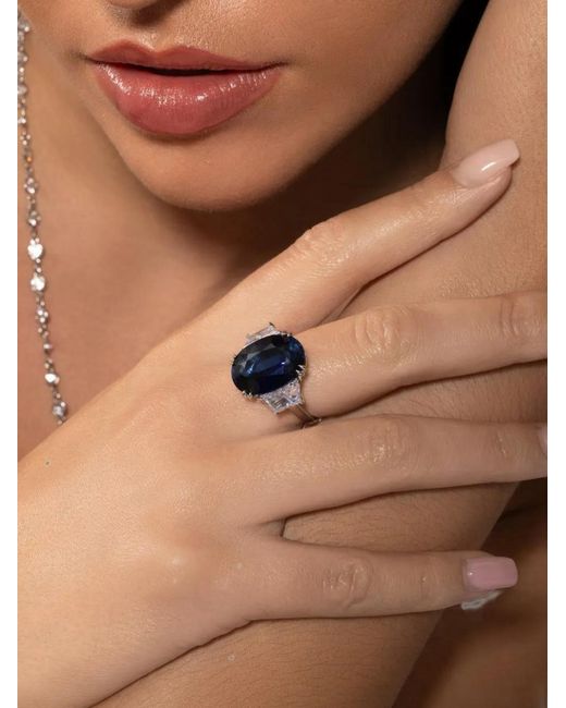 Fantasia by Deserio Blue Sapphire Cubic Zirconia Ring