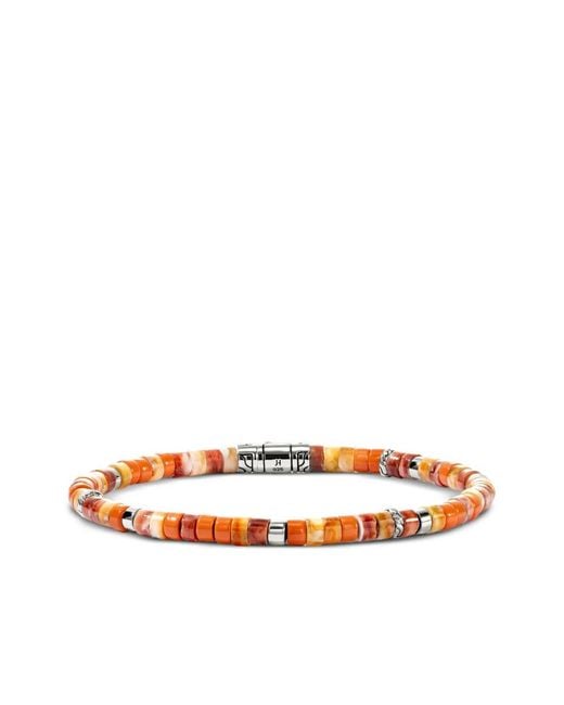 John Hardy Metallic Sterling Heishi Bead Bracelet