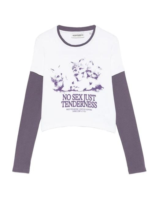 Carne Bollente White Kitten Crush Graphic T-Shirt