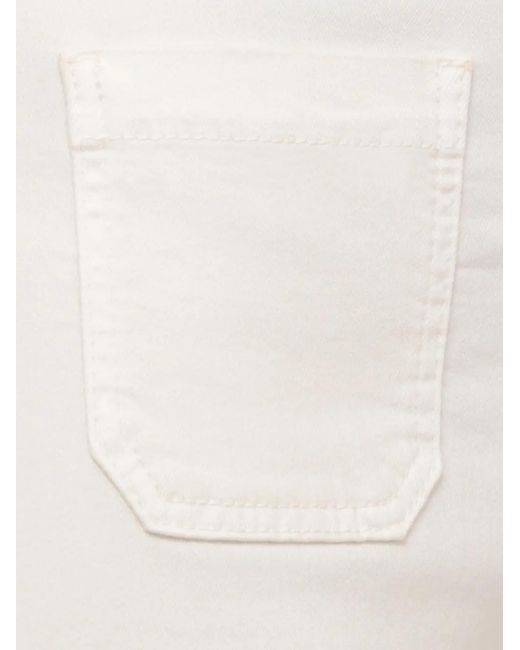 Emme White Baschi Patch-Pocket Trousers