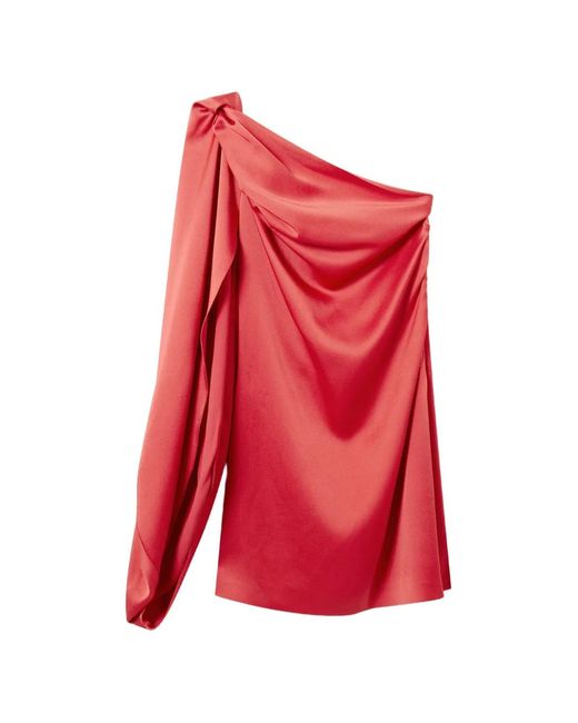 Stella McCartney Red One-Shoulder Dress