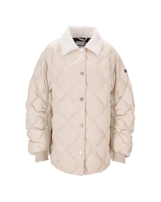 Lempelius Natural Corduroy-Collar Quilted Jacket