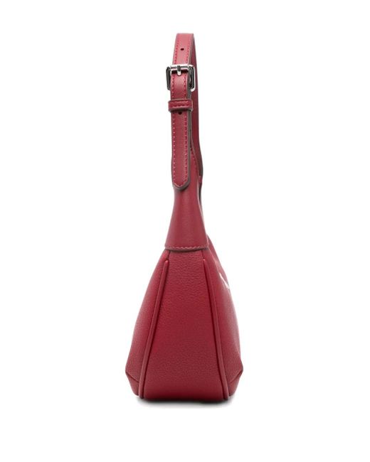 Karl Lagerfeld Red Logo-Patch Shoulder Bag