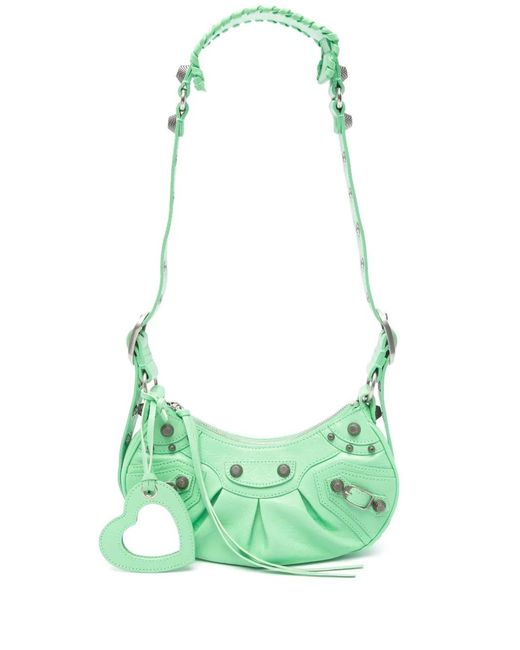 Le Cagole Xs Picchia in pelle di Balenciaga in Green
