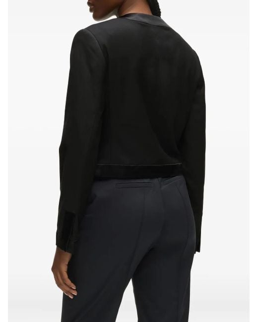 Karl Lagerfeld Black Button-Fastening Jacket