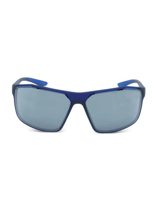 Nike Blue Windstorm Rectangle-Frame Sunglasses