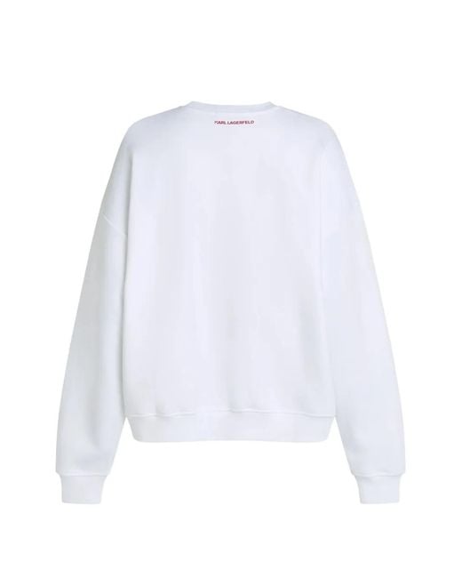 Karl Lagerfeld White Ikon Choupette Muse Sweatshirt
