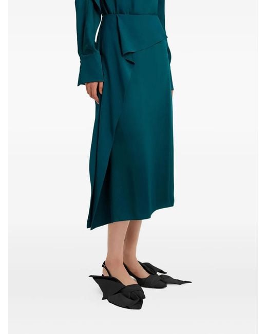 Erdem Midi-Rok Met Ruches in het Green