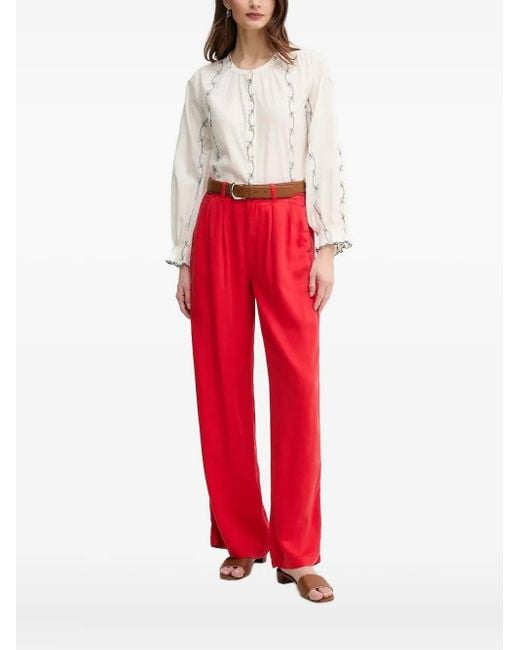 INTROPIA Embroidered-Flowers Blouse