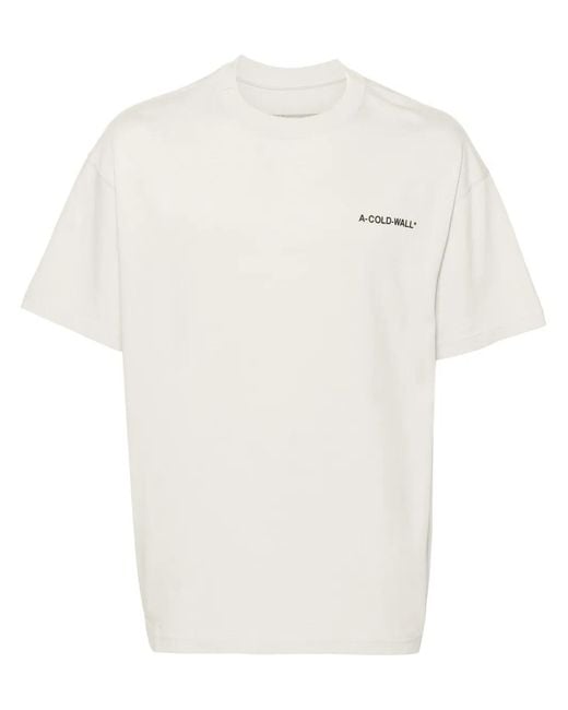 A_COLD_WALL* White * Essentials Small Logo T-shirt for men