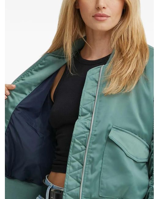 Levi's Green Flap-Pocket Bomber Jacket