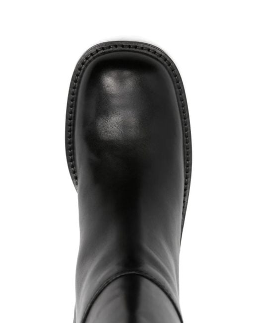 Patrizia Pepe Black Block-Heel Boots