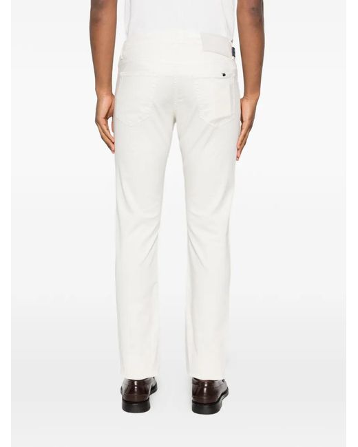 Jacob Cohen White Straight-Leg Jeans for men