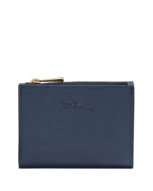 Longchamp Blue Épure Compact Portemonnaie