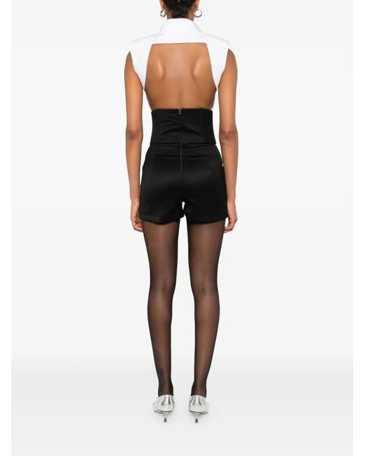 Vestiaire d'un Oiseau Libre Black Corset-Detail Shorts