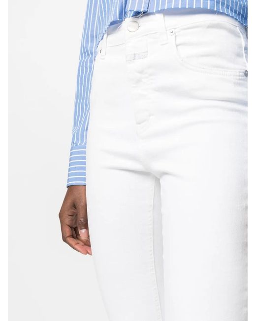 Closed White Hi-Sun Kick-Flare Jeans