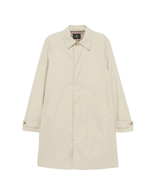 Paul Smith White Manteau À Simple Boutonnage for men