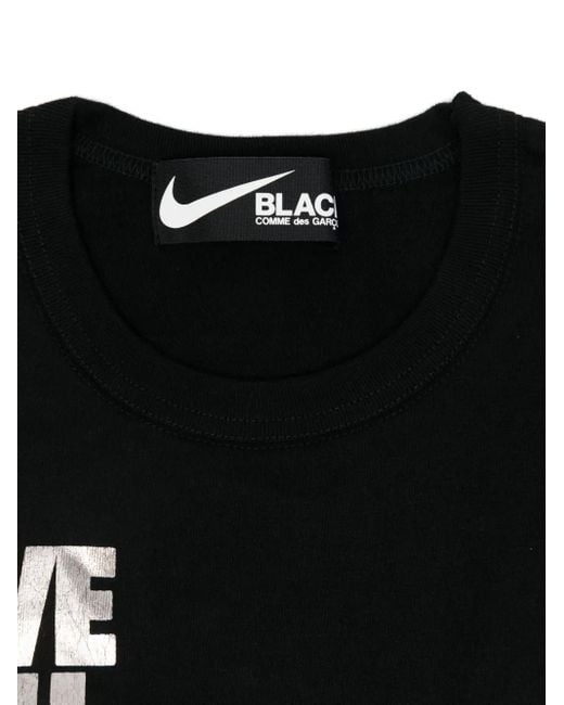 COMME DES GARÇON BLACK X Nike スローガン トートバッグ Black