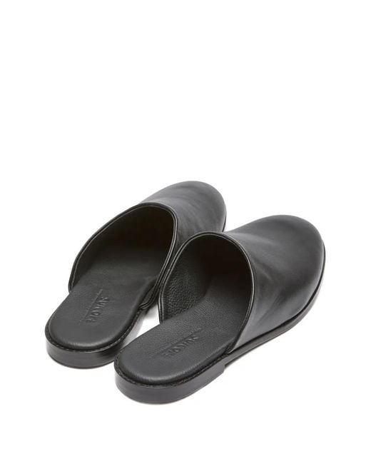 Suicoke Black Leather Mules