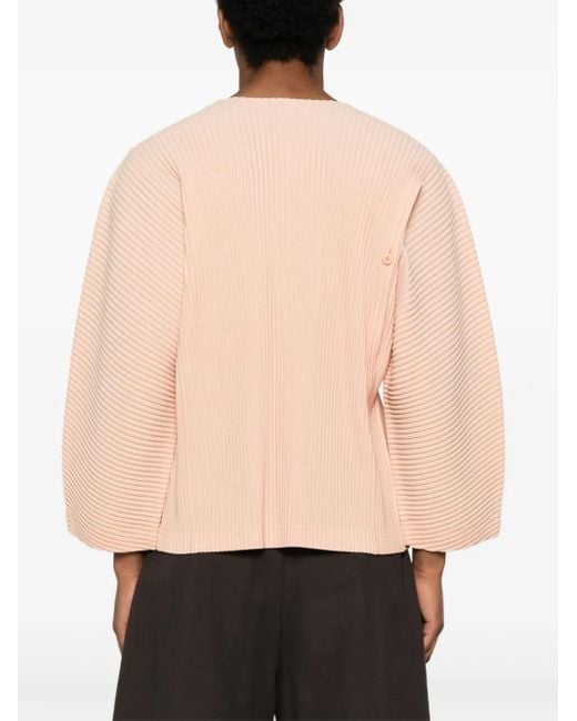 Homme Plissé Issey Miyake Pink T-Shirt À Effet Plissé for men