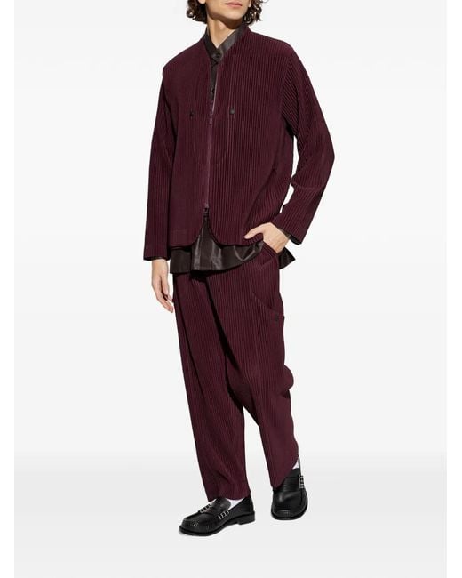 ISSEY MIYAKE ジップアップジャケット Homme Plissé Issey Miyake Quarry Zip-Up Jacket in Purple for Men