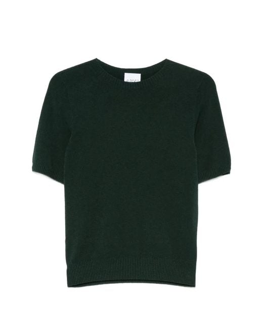 AROVESCIO Green Short-Sleeve Sweater