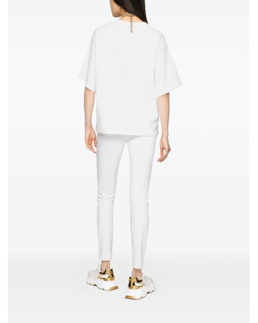Dolce & Gabbana White High Waist Skinny Fit Stretch Denim Jeans