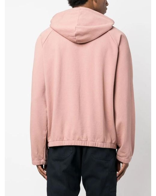 A.P.C. Pink Ethan Half-Zip Hoodie for men