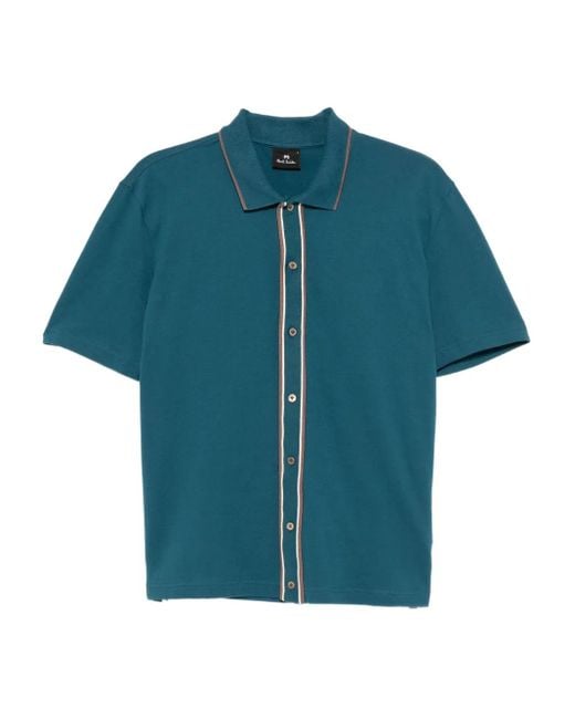 メンズ Paul Smith トリムプラケット シャツ Blue