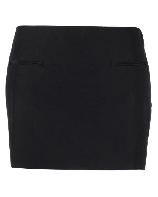 Ferragamo Black Low-rise Miniskirt