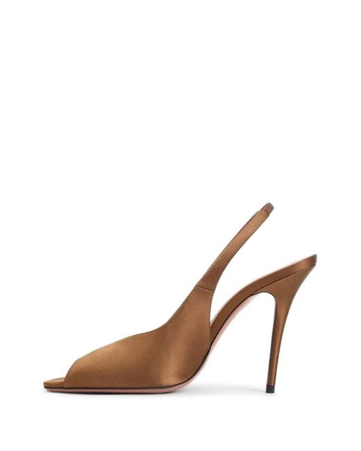 AMINA MUADDI Brown Slingback Open Toe Sandals
