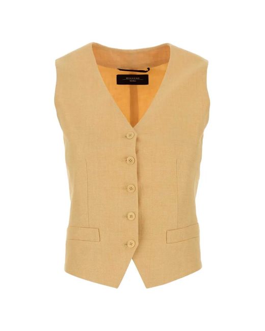Weekend by Maxmara Natural Button Pace Waistcoat