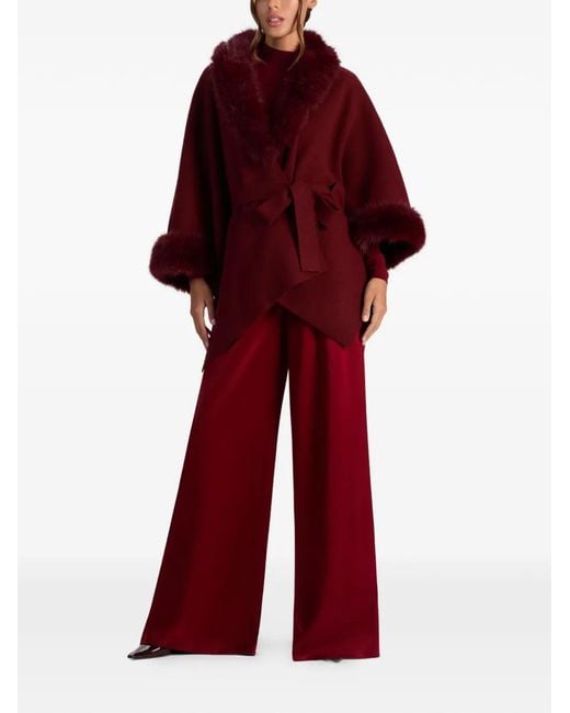 Alice + Olivia Red Joanne Wool Coat