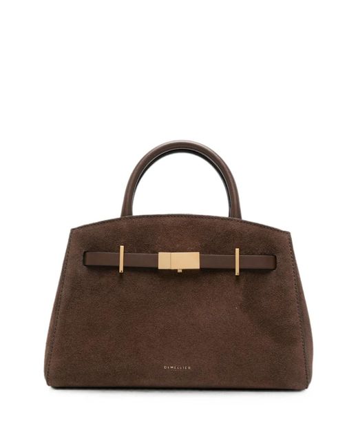 DeMellier London Brown Small Hudson Suede Tote Bag
