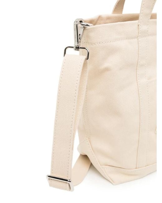 Maison Kitsuné Natural Small Fox Head Tote Bag
