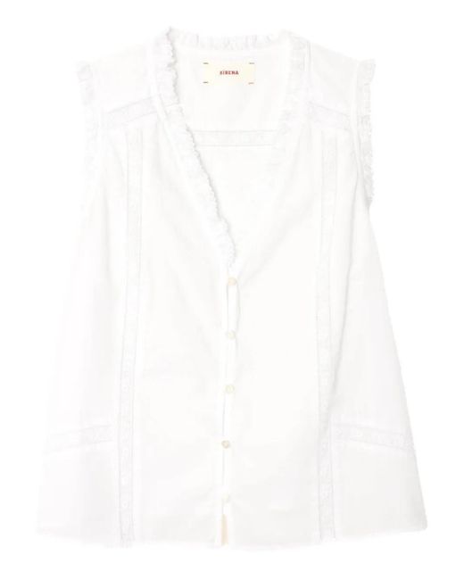 Xirena Mouwloze Top Met Ruches in het White