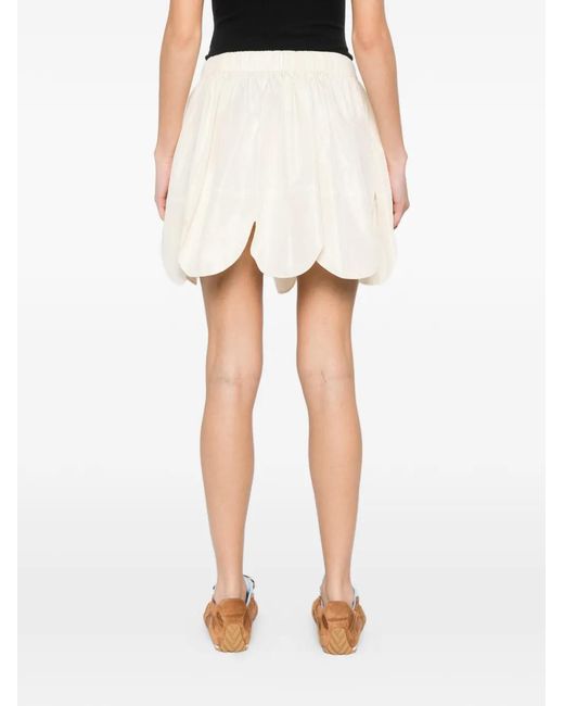 Simone Rocha White Petal-Hem Mini Skirt