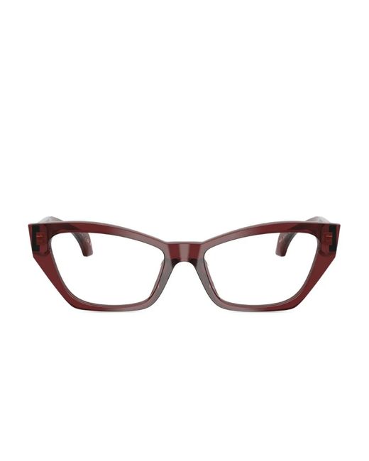 Versace Red Cat-Eye Frame Glasses