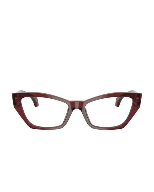Versace Red Cat-Eye Frame Glasses