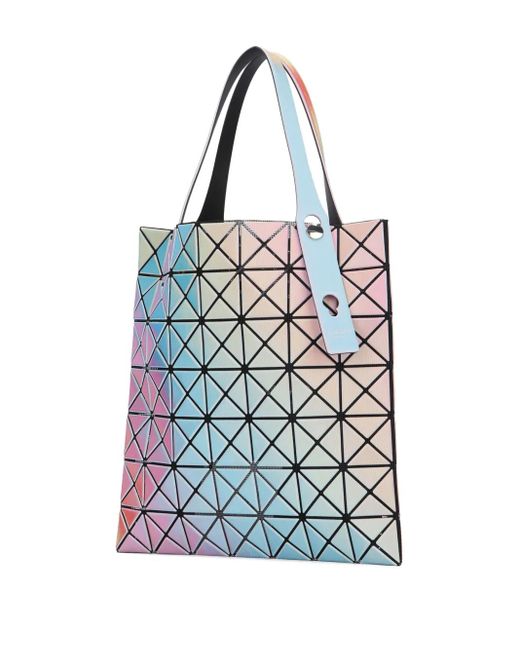 Issey Miyake Blue Geometric-Pattern Tote Bag