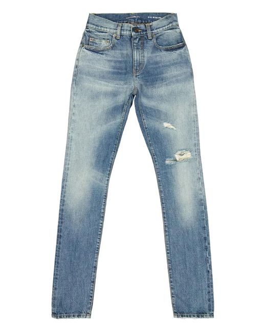 Saint Laurent Blue Cotton Jeans for men
