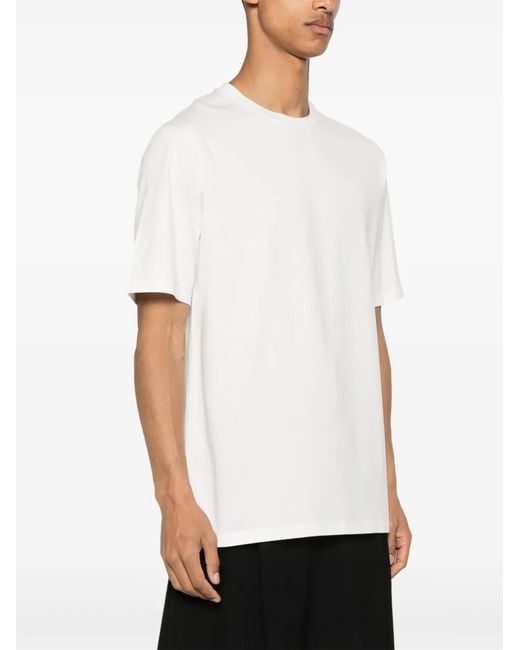 Camiseta con logo estampado Jil Sander de hombre de color White