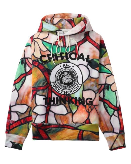 Advisory Board Crystals Red Stained Glass-print Hoodie for men