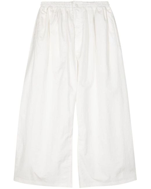 Hed Mayner White Straight-leg Cotton Trousers for men