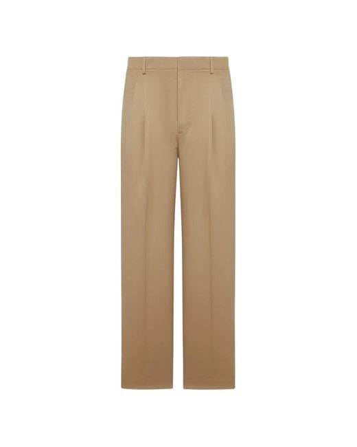 AMI Natural Pleated Trousers for men