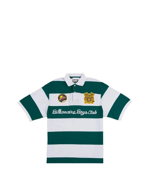BBCICECREAM Green Ryder Striped Polo Shirt for men