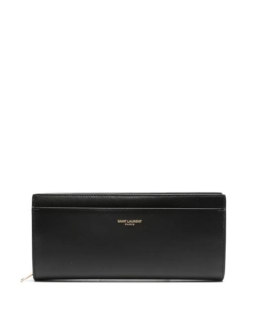 Saint Laurent Black Large Zip Wallet for men